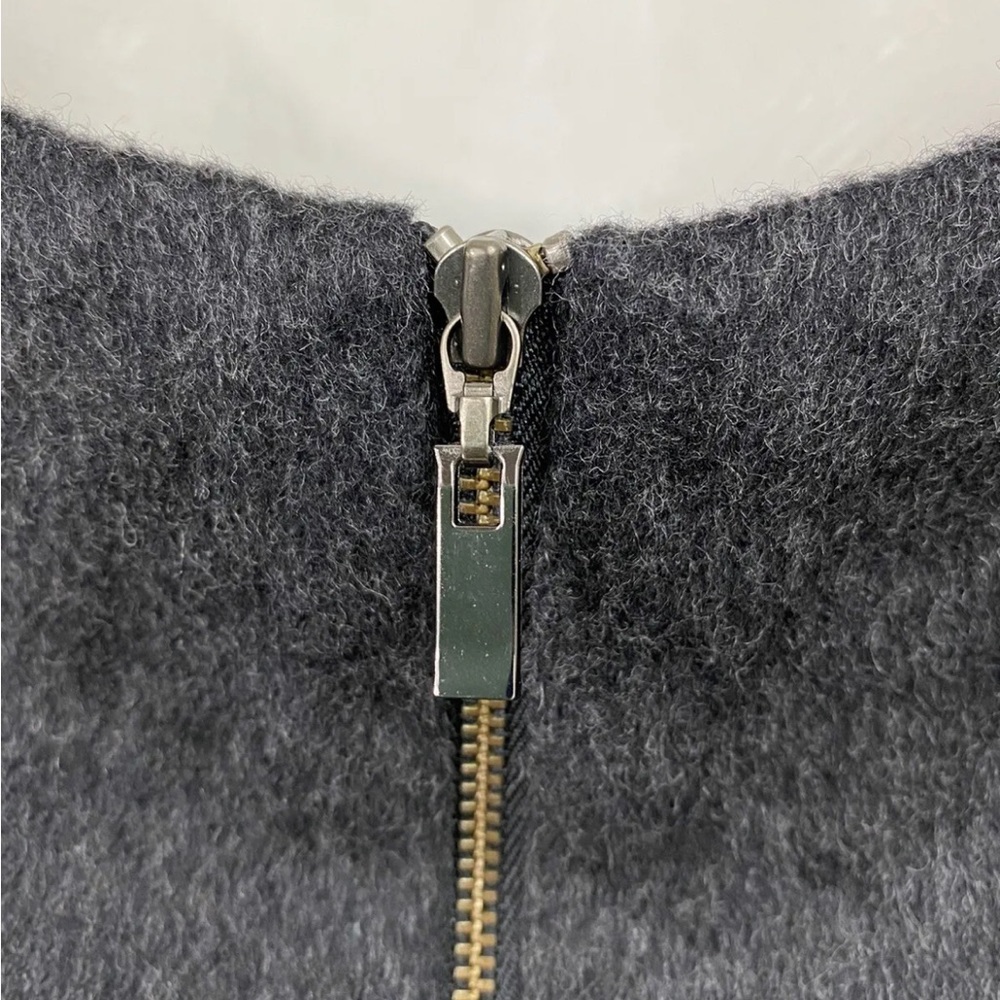 Cue Wool Blend Tank Top Grey & Black Relaxed Box Fit Sleeveless Size 8 to 10 - Picture 3 of 8